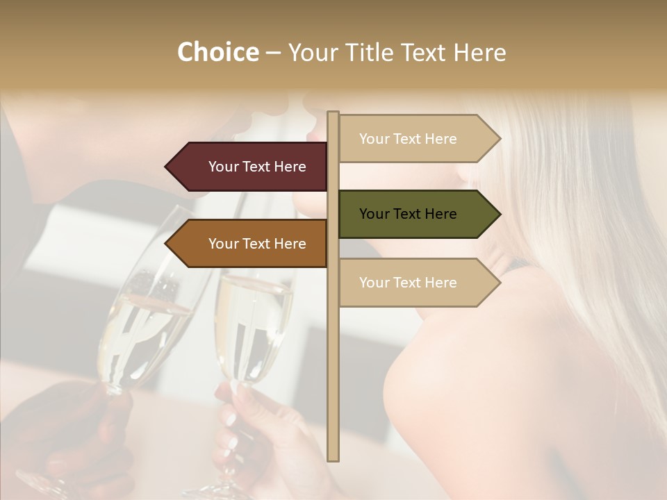 Flirt Woman Man PowerPoint Template