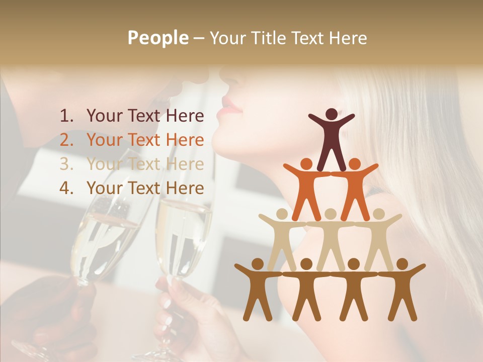 Flirt Woman Man PowerPoint Template