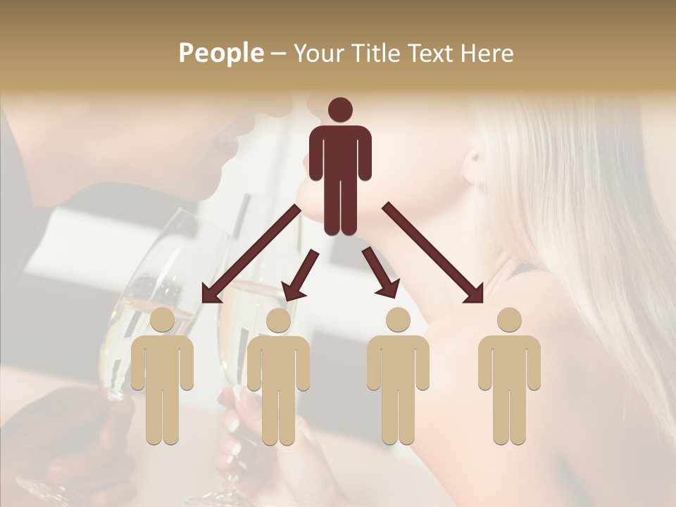 Flirt Woman Man PowerPoint Template