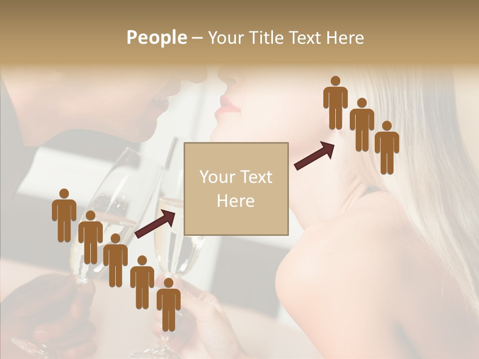 Flirt Woman Man PowerPoint Template