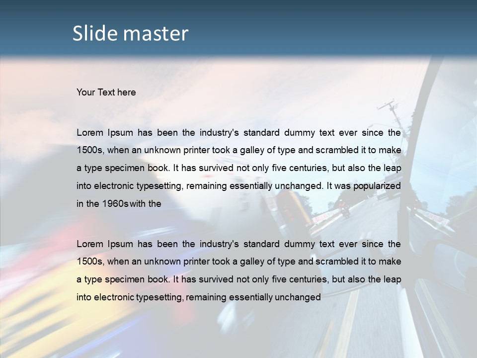 Auto Motion Highway PowerPoint Template