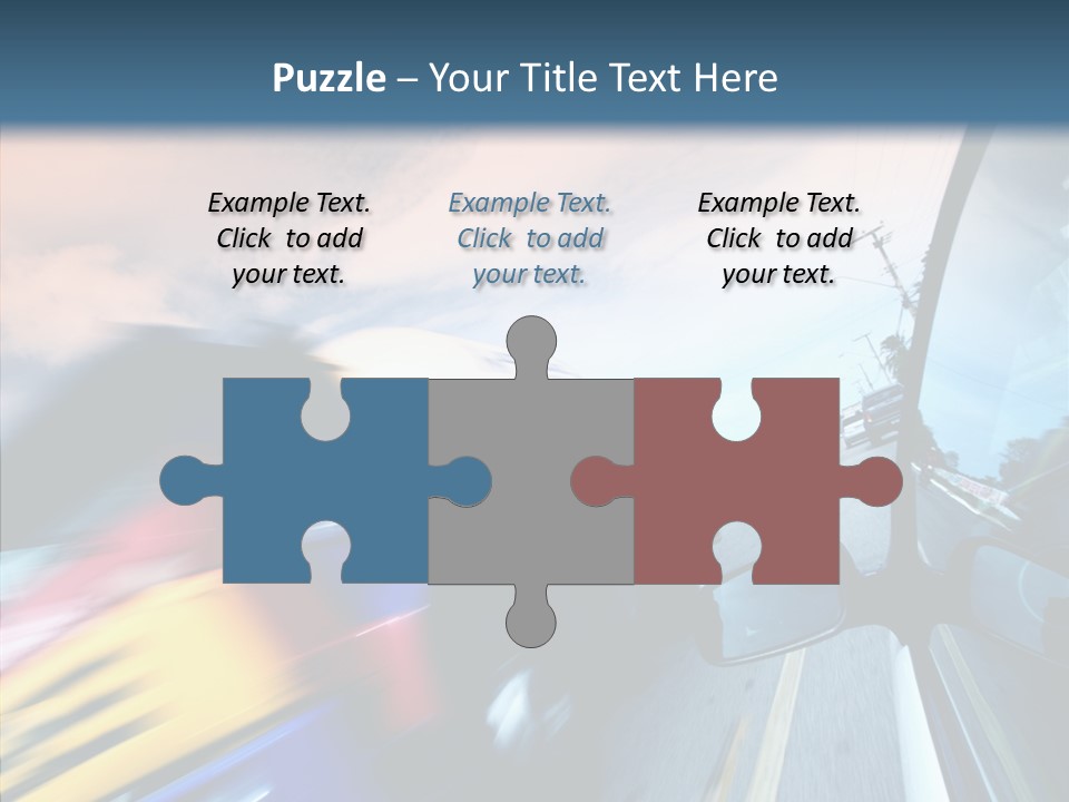 Auto Motion Highway PowerPoint Template