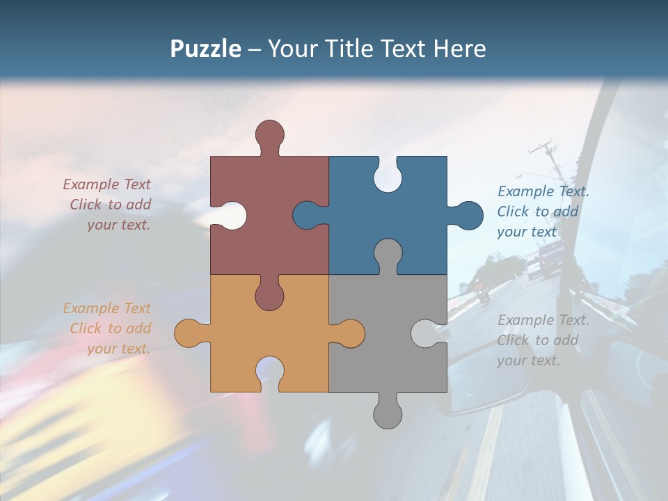 Auto Motion Highway PowerPoint Template