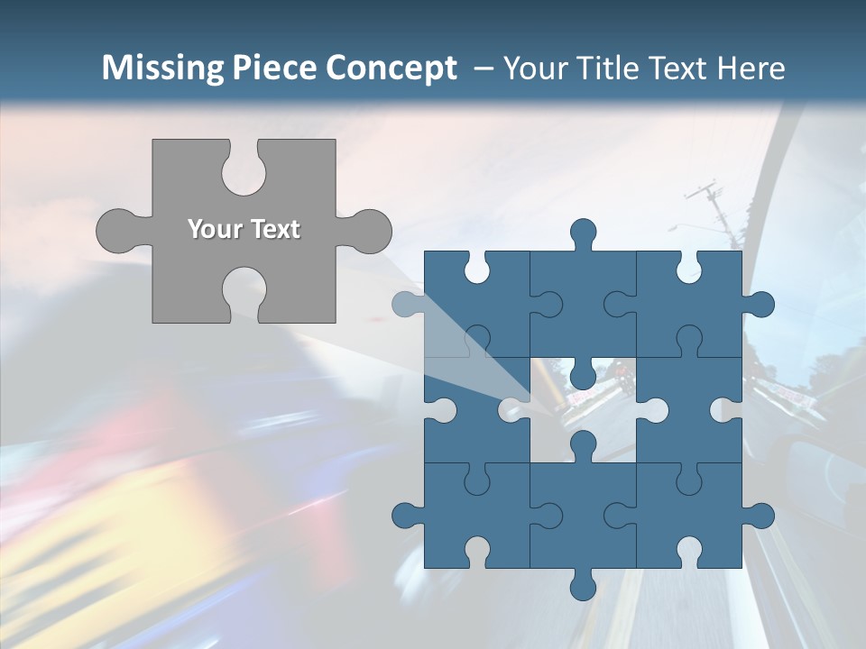 Auto Motion Highway PowerPoint Template