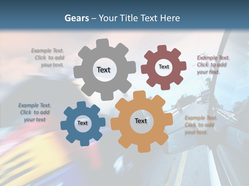 Auto Motion Highway PowerPoint Template
