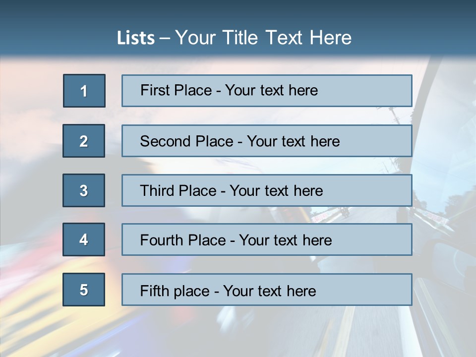 Auto Motion Highway PowerPoint Template