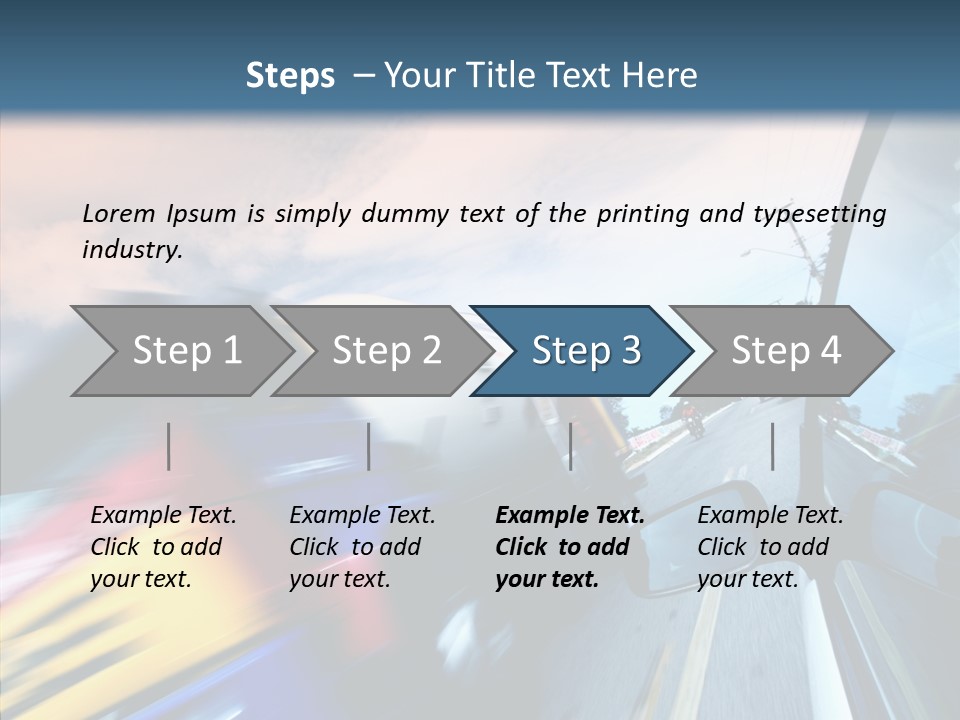 Auto Motion Highway PowerPoint Template