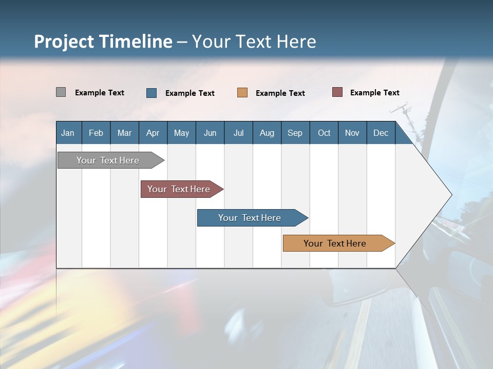 Auto Motion Highway PowerPoint Template