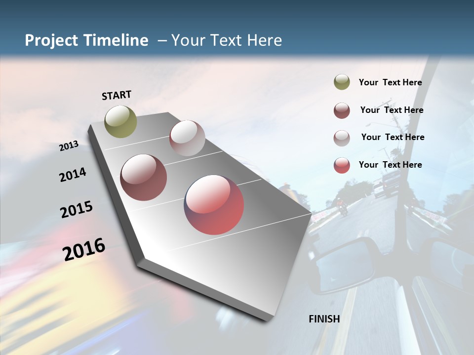 Auto Motion Highway PowerPoint Template