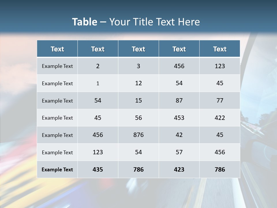Auto Motion Highway PowerPoint Template