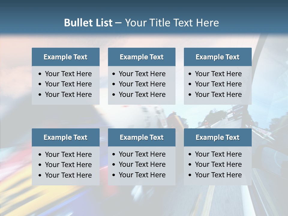 Auto Motion Highway PowerPoint Template