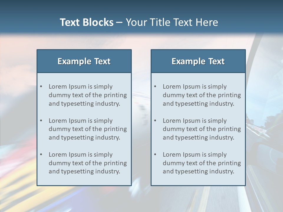 Auto Motion Highway PowerPoint Template