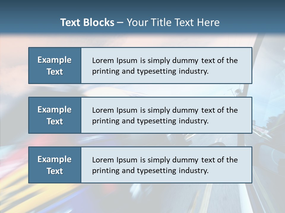 Auto Motion Highway PowerPoint Template