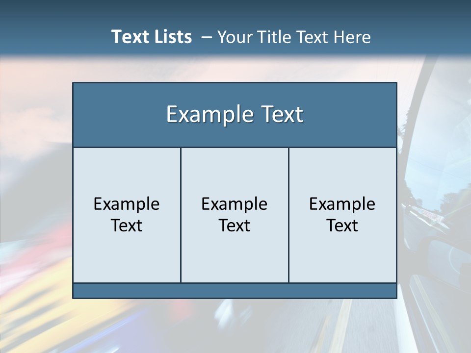 Auto Motion Highway PowerPoint Template