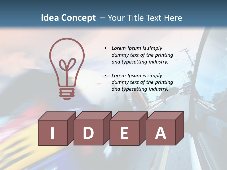 Auto Motion Highway PowerPoint Template