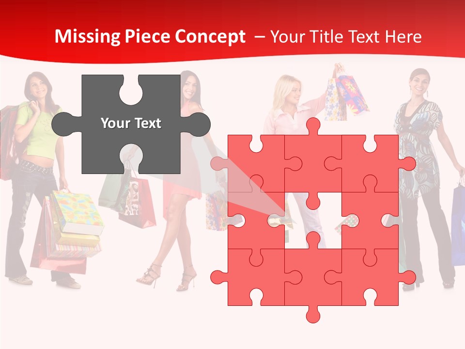 Isolate Pretty Customer PowerPoint Template