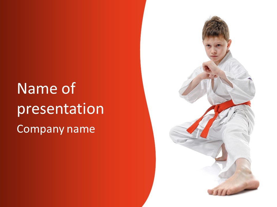 Activity Jujitsu Kungfu PowerPoint Template