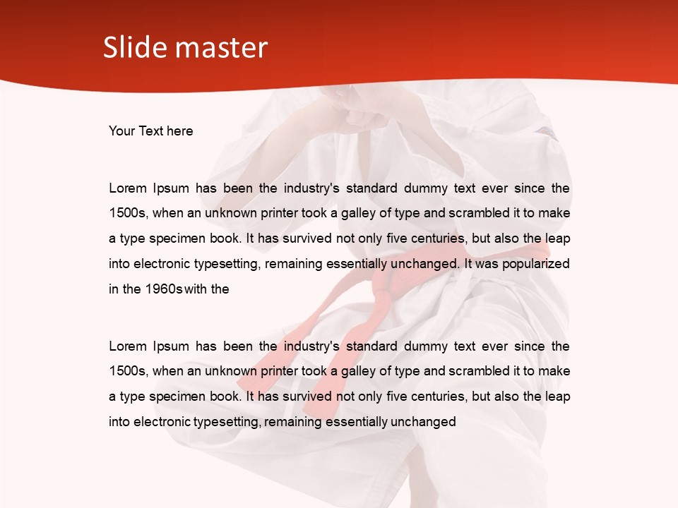 Activity Jujitsu Kungfu PowerPoint Template
