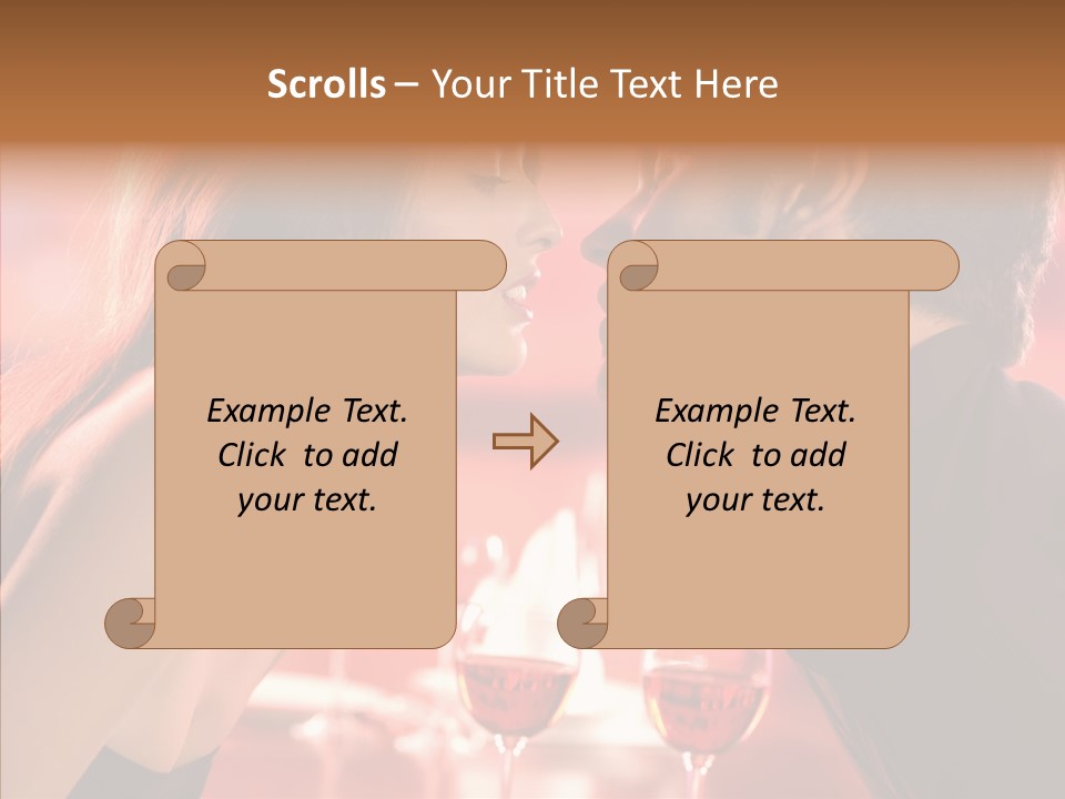 Toast Amour Woman PowerPoint Template