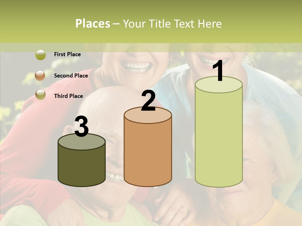 Middle Aged Face Happy PowerPoint Template