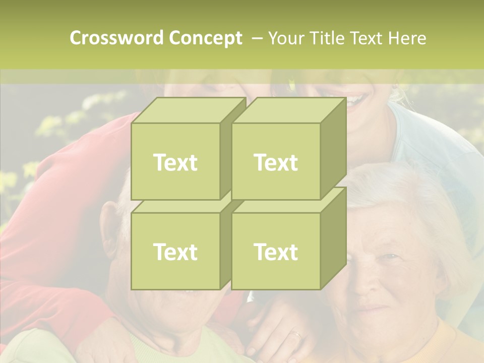 Middle Aged Face Happy PowerPoint Template