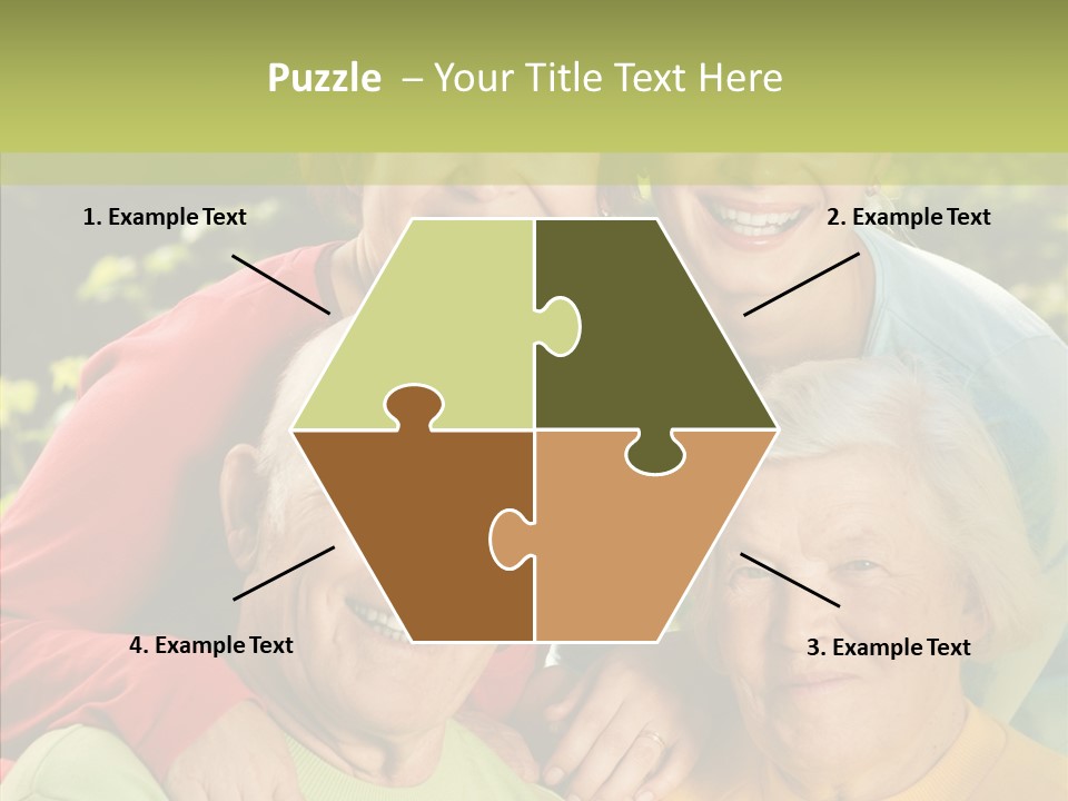 Middle Aged Face Happy PowerPoint Template