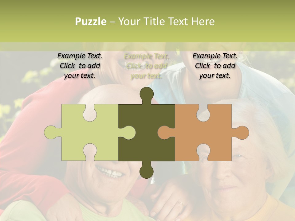 Middle Aged Face Happy PowerPoint Template