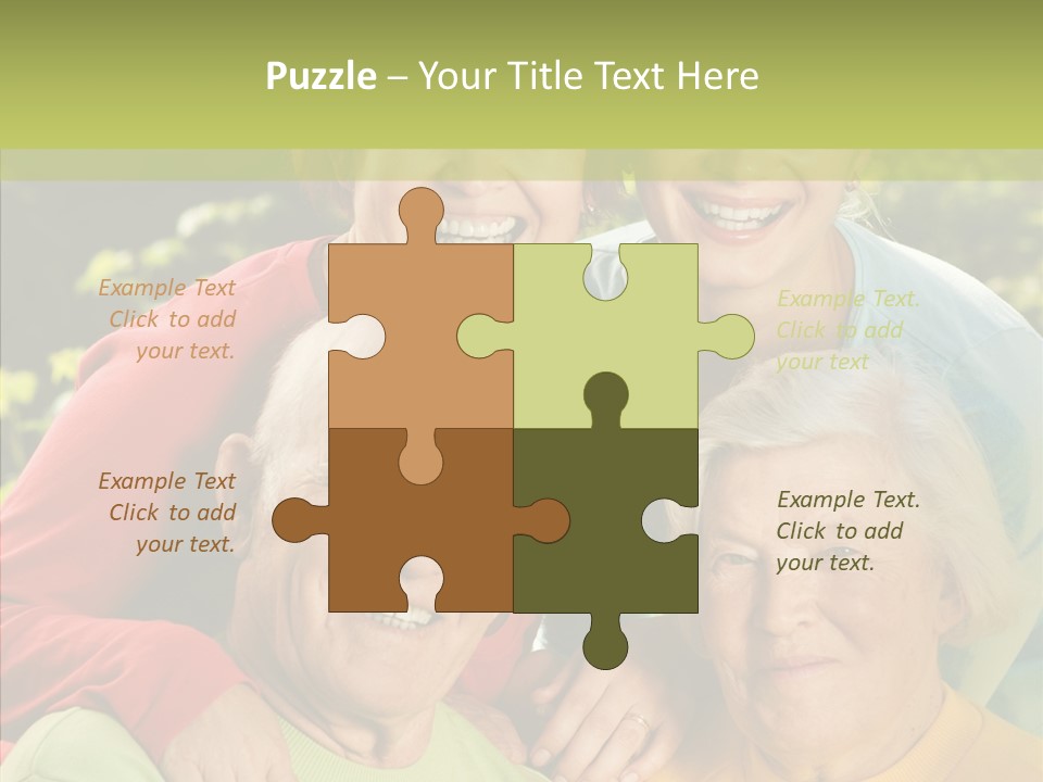 Middle Aged Face Happy PowerPoint Template