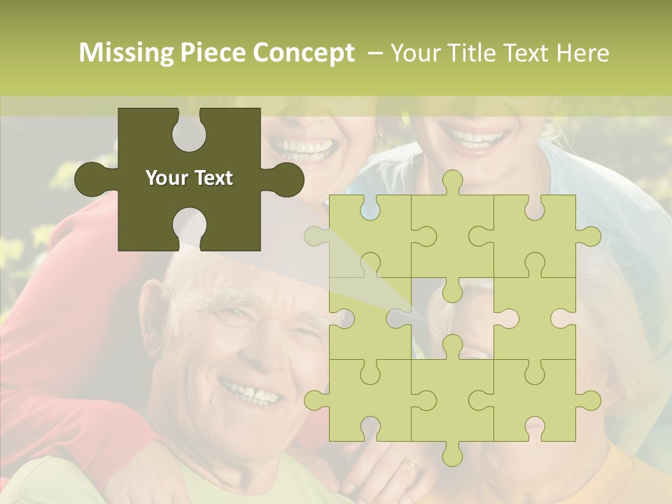 Middle Aged Face Happy PowerPoint Template