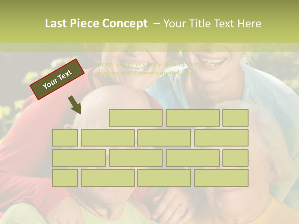 Middle Aged Face Happy PowerPoint Template