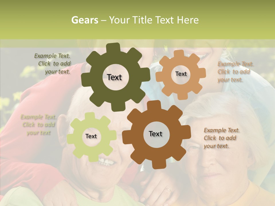 Middle Aged Face Happy PowerPoint Template