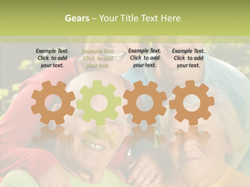 Middle Aged Face Happy PowerPoint Template