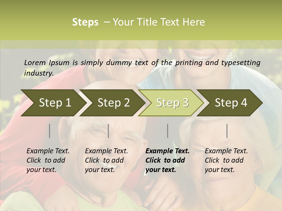 Middle Aged Face Happy PowerPoint Template