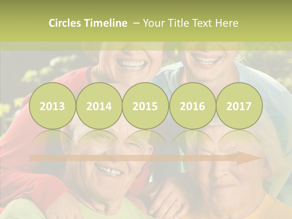 Middle Aged Face Happy PowerPoint Template