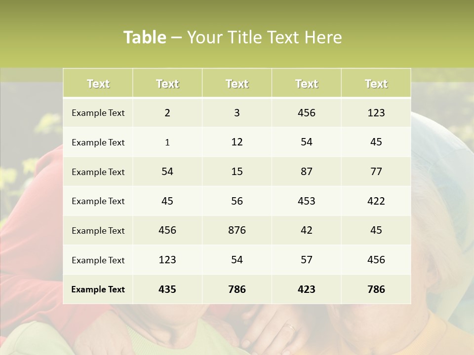 Middle Aged Face Happy PowerPoint Template