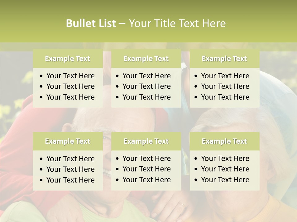 Middle Aged Face Happy PowerPoint Template