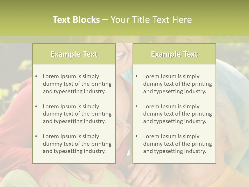 Middle Aged Face Happy PowerPoint Template