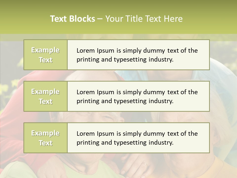 Middle Aged Face Happy PowerPoint Template