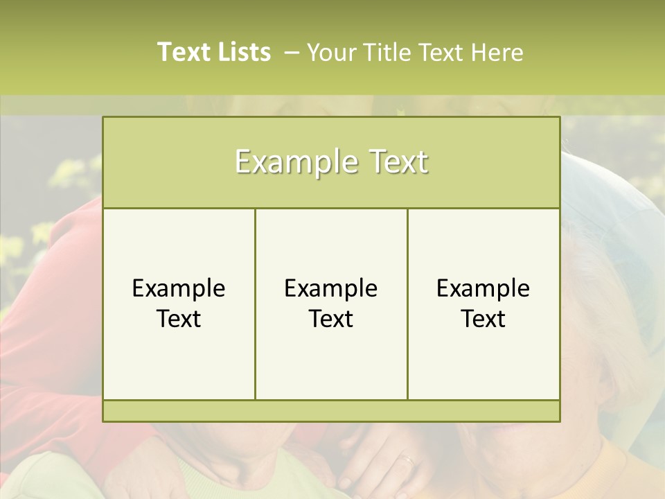 Middle Aged Face Happy PowerPoint Template