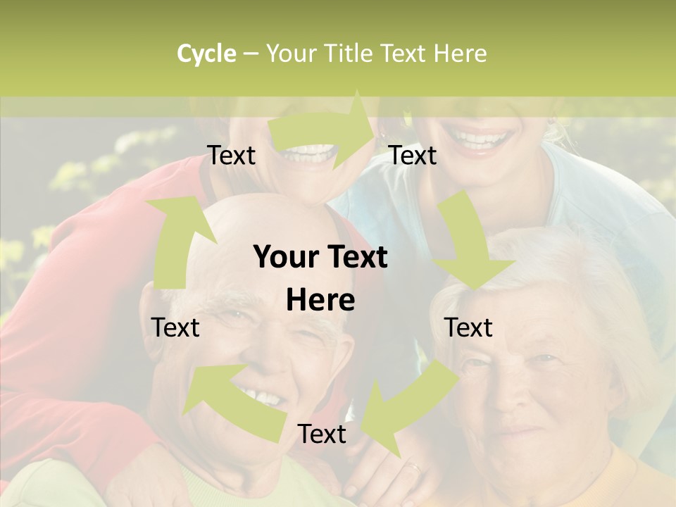 Middle Aged Face Happy PowerPoint Template