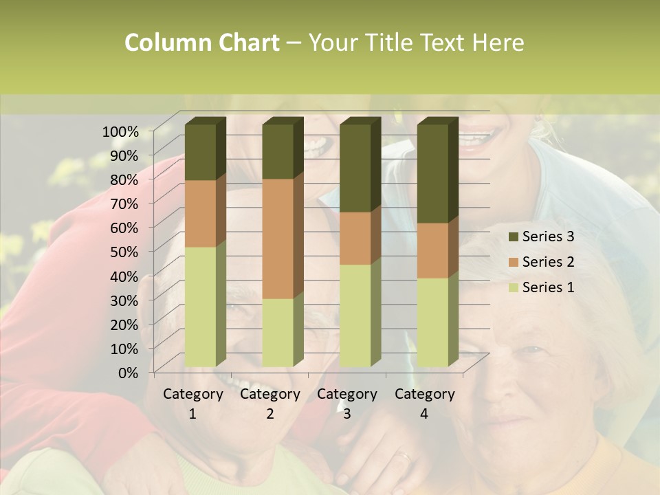 Middle Aged Face Happy PowerPoint Template
