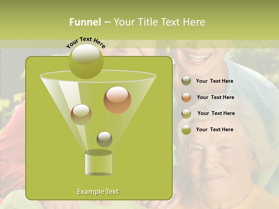 Middle Aged Face Happy PowerPoint Template