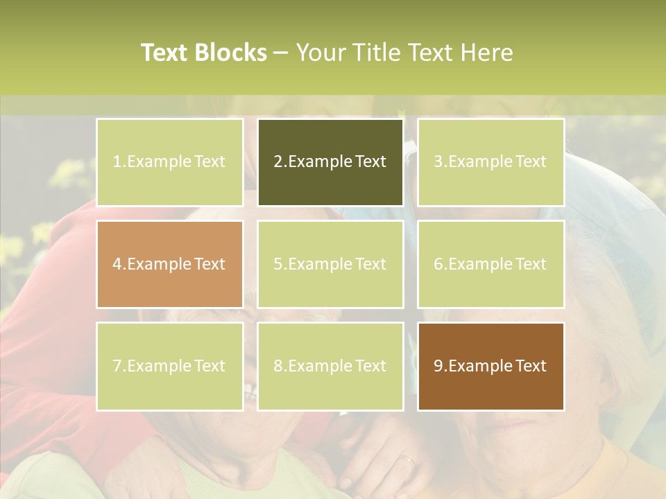 Middle Aged Face Happy PowerPoint Template