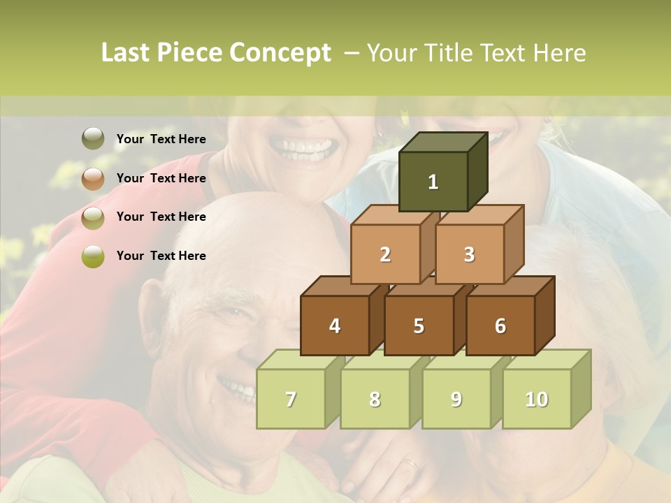 Middle Aged Face Happy PowerPoint Template