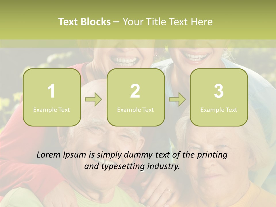Middle Aged Face Happy PowerPoint Template