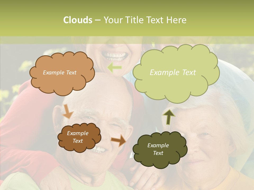 Middle Aged Face Happy PowerPoint Template