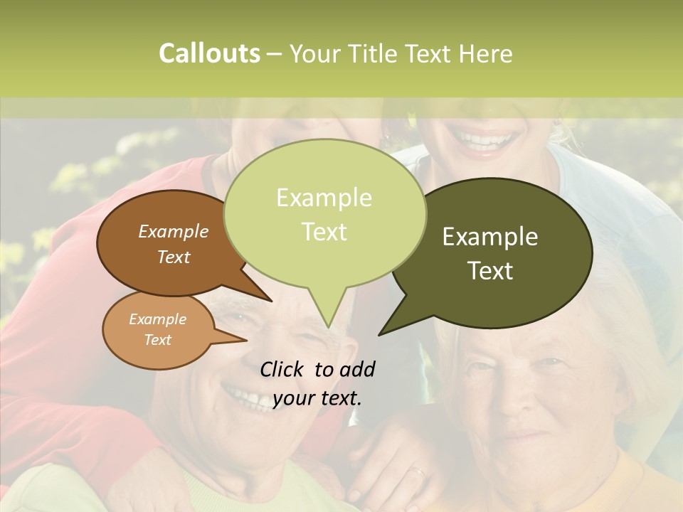 Middle Aged Face Happy PowerPoint Template