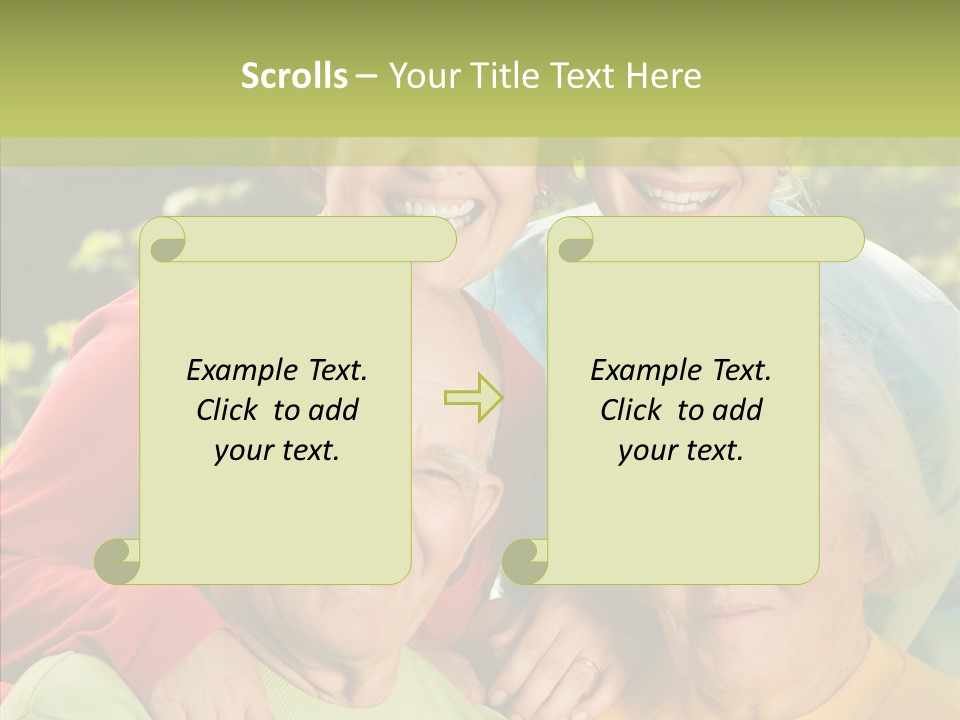 Middle Aged Face Happy PowerPoint Template