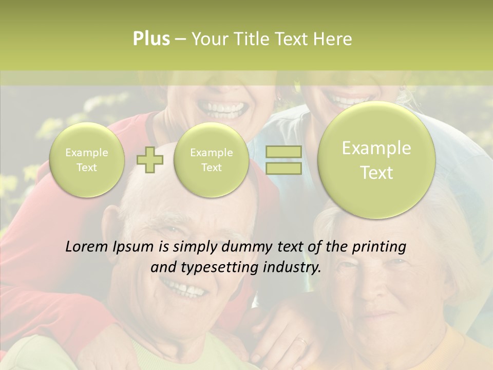 Middle Aged Face Happy PowerPoint Template