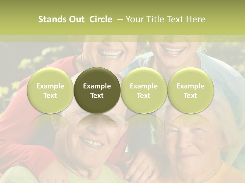 Middle Aged Face Happy PowerPoint Template